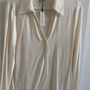 Banana Republic Cream Button Down Shirt
